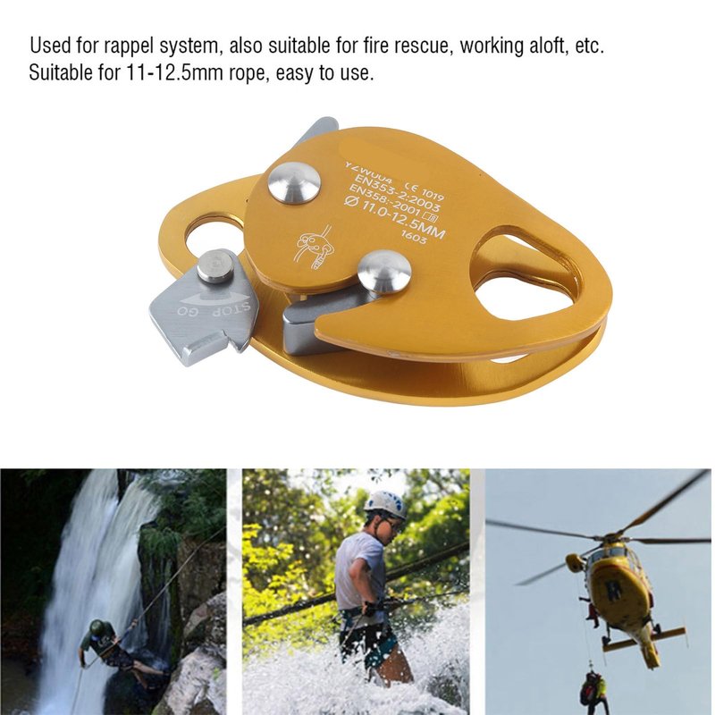 Leapiture Climbing Descender Climbing Rope Grab Descender Rappel Device Equipment for appelling Belaying Tree Climbing Aerial Silks Rigging