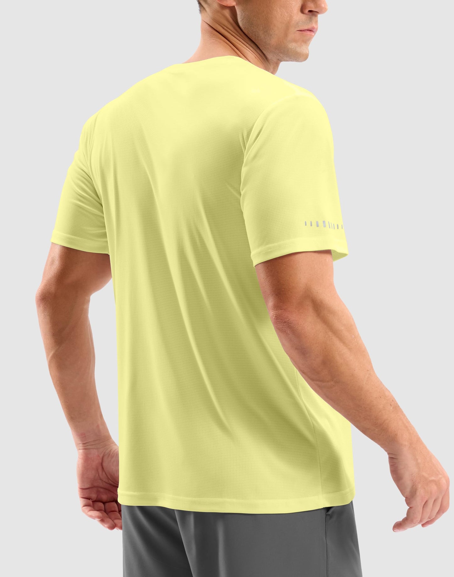 Men's Workout Breathable T-Shirts Dry Fit UPF 50+ Sun Shirts Quick Dry Cooling Tee for Athletic, Running, Hiking (Beige, 3XL)