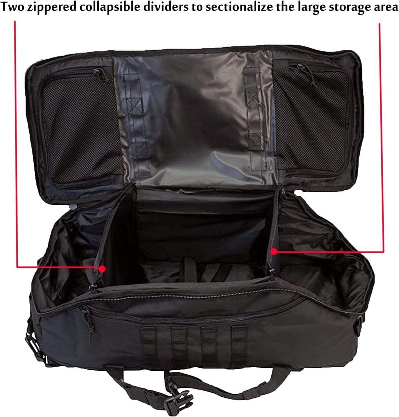 Military Backpack - 3 In 1 Travel Duffle Bag for Gym, Weekend Getaways & Deployment | Versatile Design