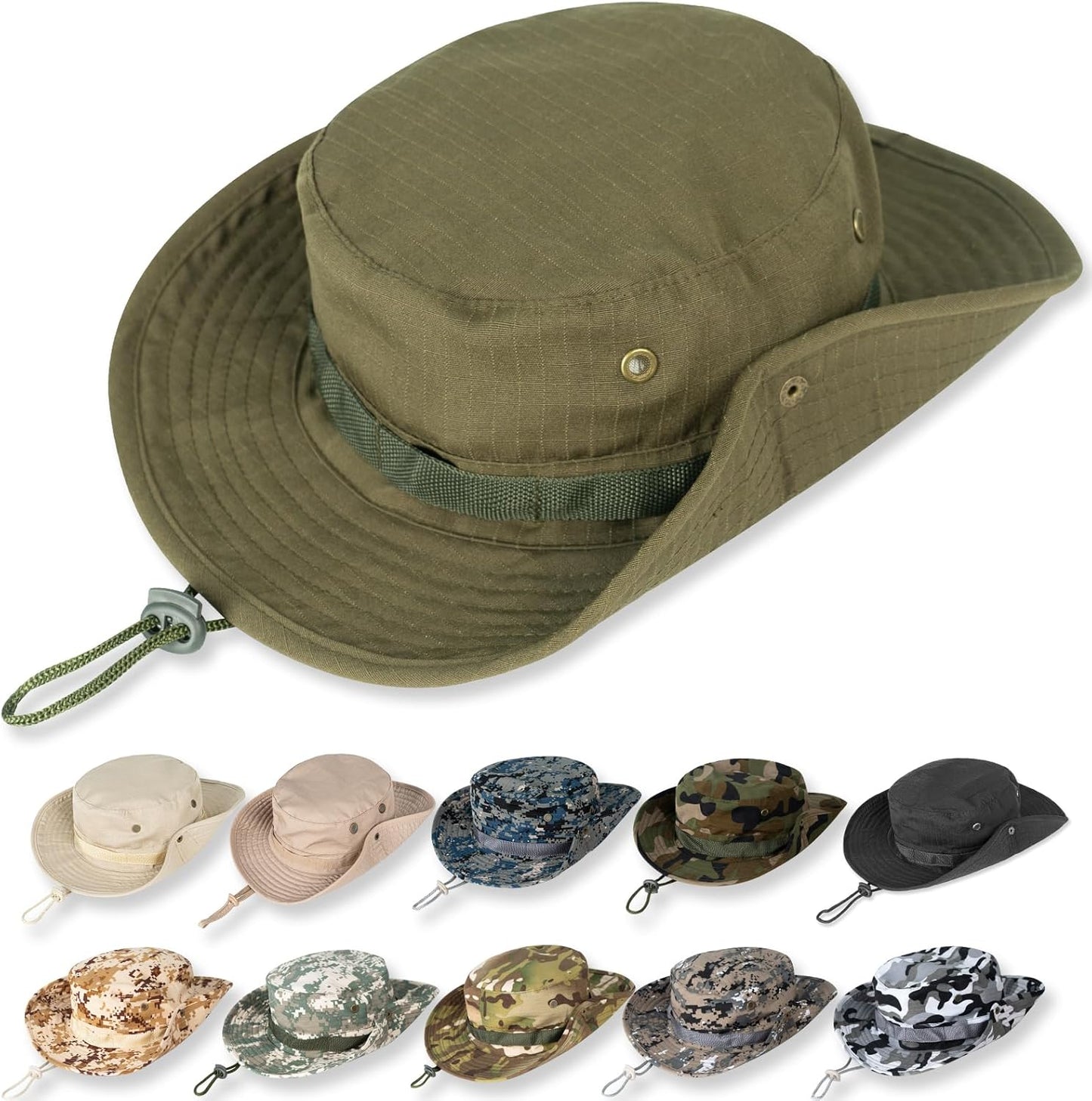 Sun Hats for Men & Women - UPF 50+ UV Protection Bucket Hat for Safari, Fishing, Hiking & Beach