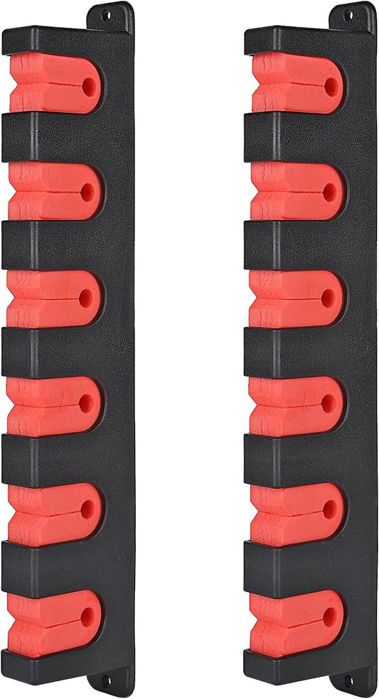 Fishing Rod Holder Wall Mount - 1 Pair Durable Fishing Pole Holders for Garage or Boat | 6 Rod Storage Racks