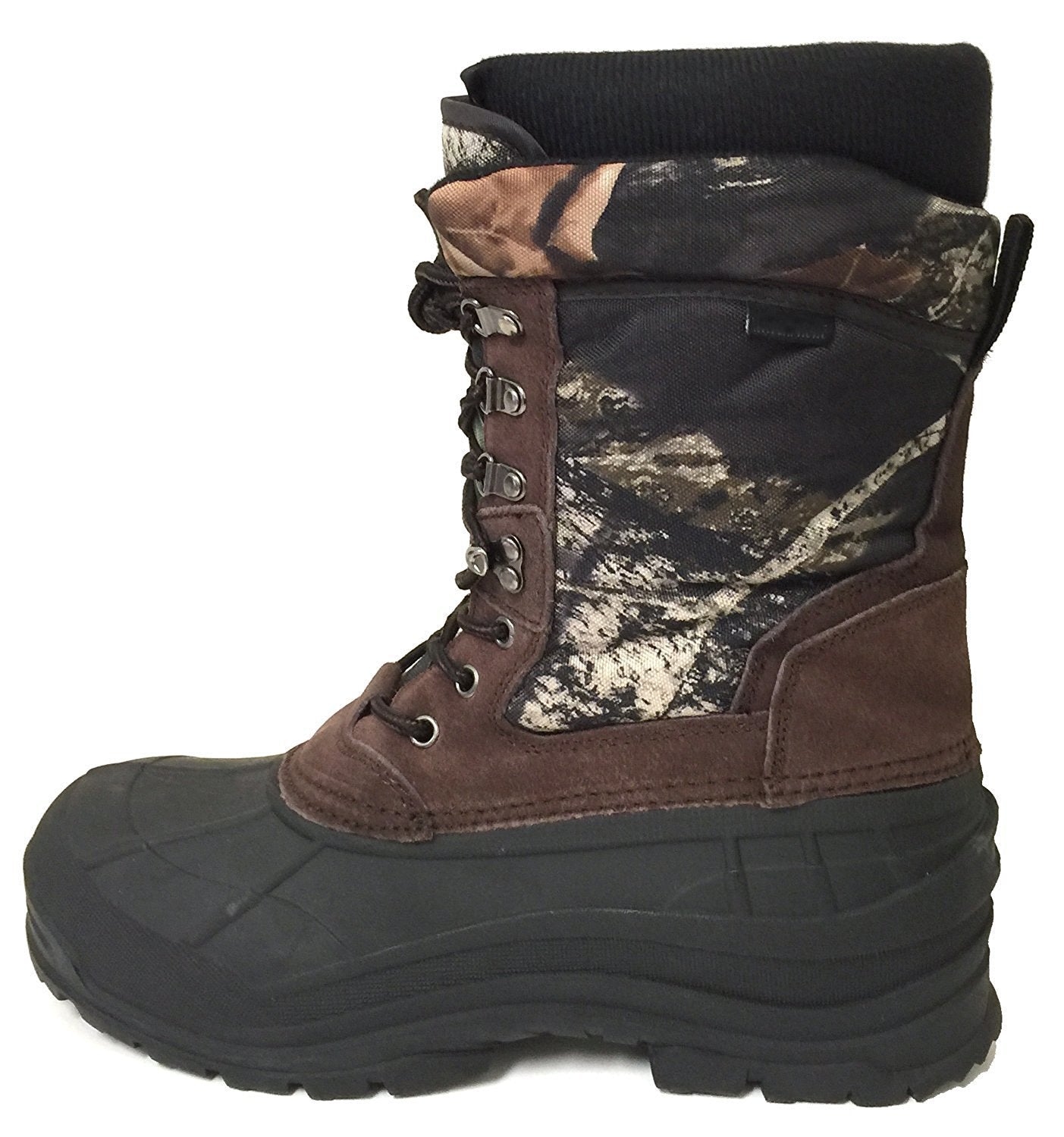 G4U-T C-10A Men's Winter Boots Cold Weather 10" Waterproof Leather & Nylon Thermolite Insulated Warm Snow Hunting Hiking Work Shoes (12 D(M) US, Camo/Brown)