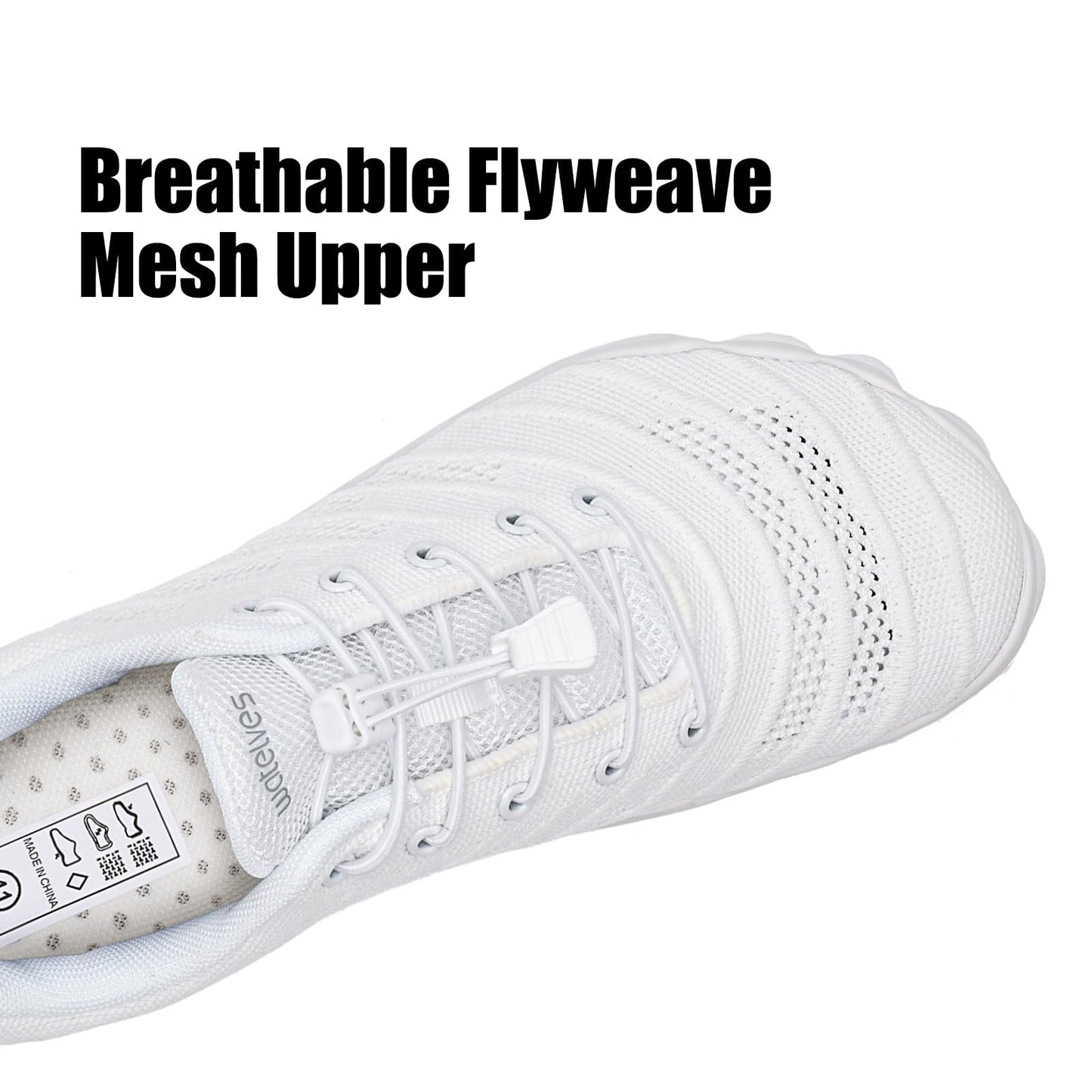 WateLves Water Shoes Women Men Anti Slip Barefoot Wide Toe Beach Breathable Walking Shoes Minimalist Zero Drop Sneakers for Beach Travel Hiking(B-White,42)