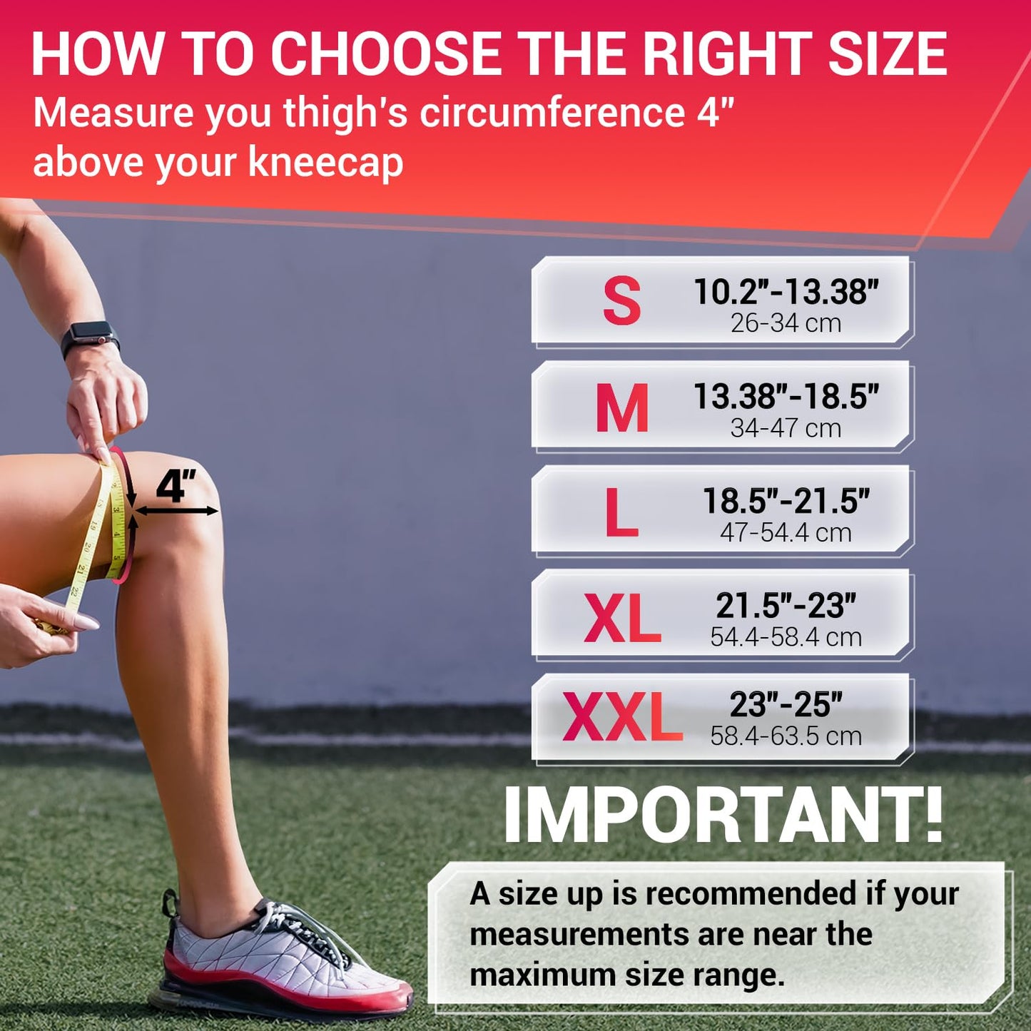 DR. BRACE ELITE Knee Brace with Side Stabilizers & Patella Gel Pads for Maximum Knee Pain Support and knee recovery for men and women-Please Check How To Size Video (Sunrise, Large)