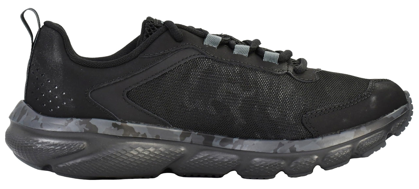 Under Armour Men's Charged Assert 9 Camo, Black/Black/Pitch Gray, 12 US