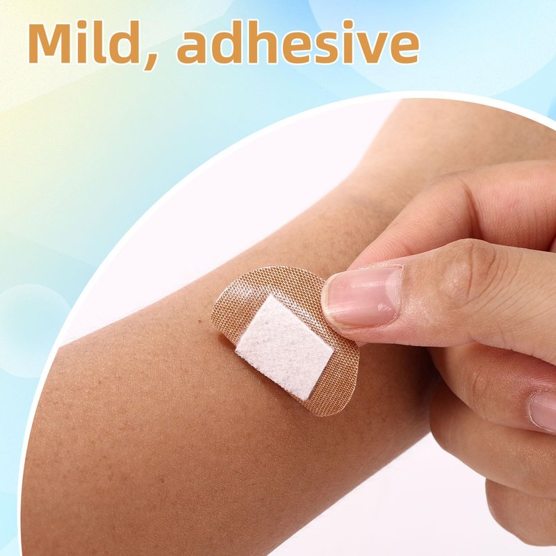 200pcs Round Spot Bandages, 4 Sizes Round Elastic Fabric Small Circle Spot Adhesive Bandages Suitable for Face Hands Legs and Sensitive Skin Supplies