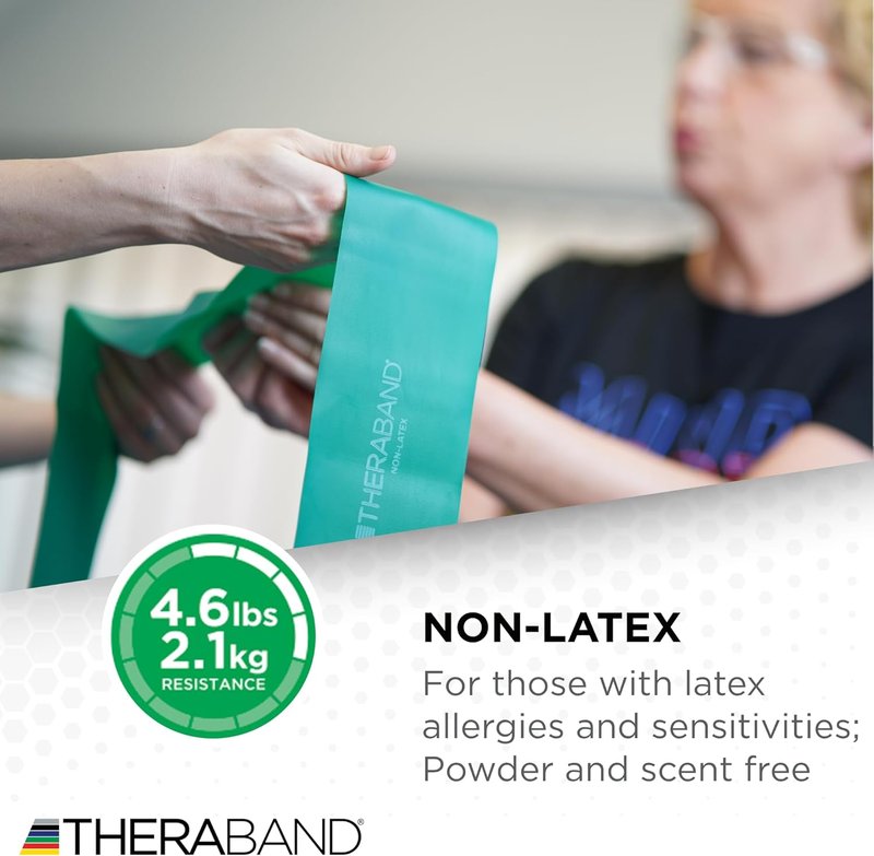 THERABAND Resistance Bands Set - Elastic Exercise Bands for Strength Training & Physical Therapy | Upper & Lower Body Fitness