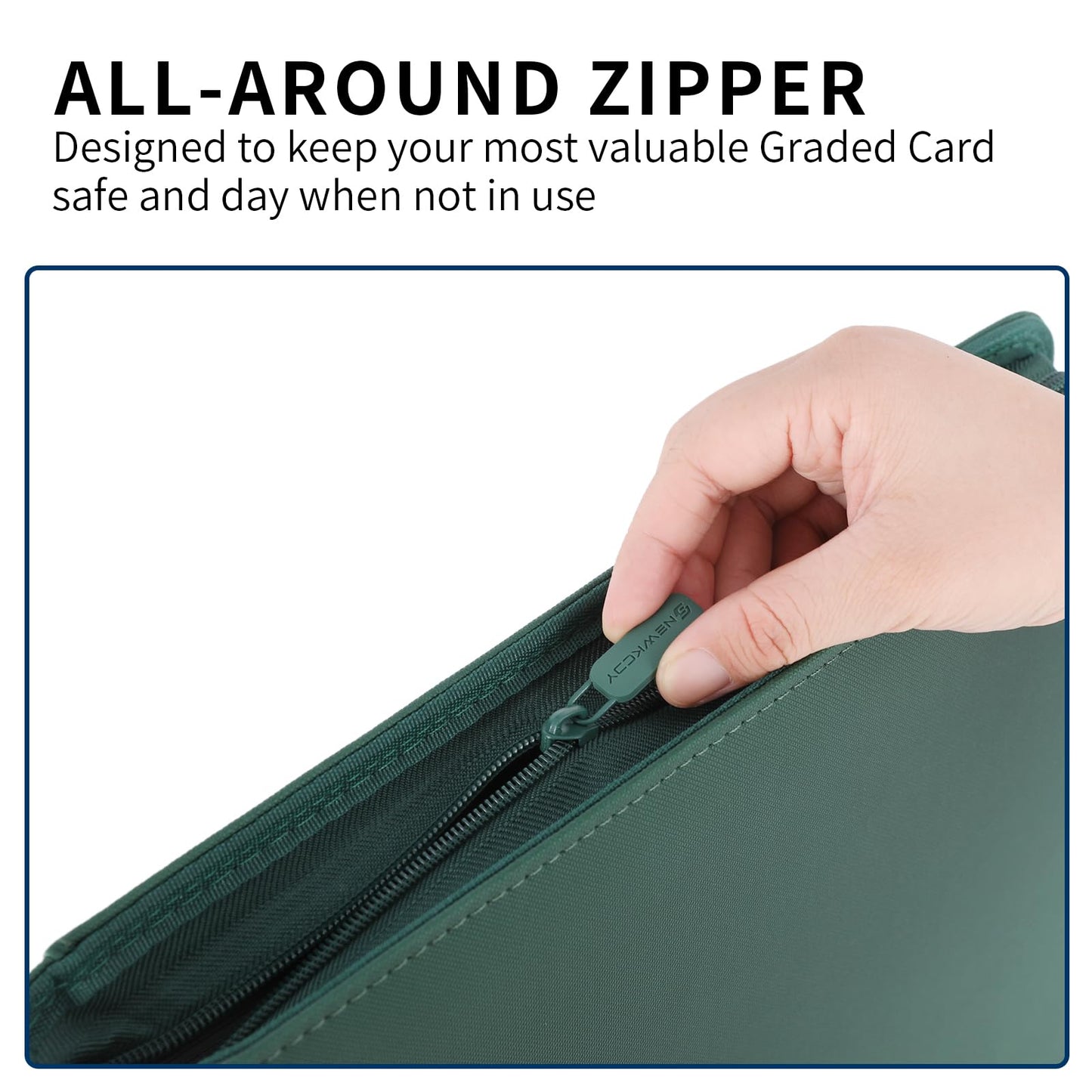 Snekdy premium 1024-pocket trading card binder, 16-pocket cards album, waterproof PU-leather Cover album with side loading, holds gaming, baseball, basketball & sports cards Green