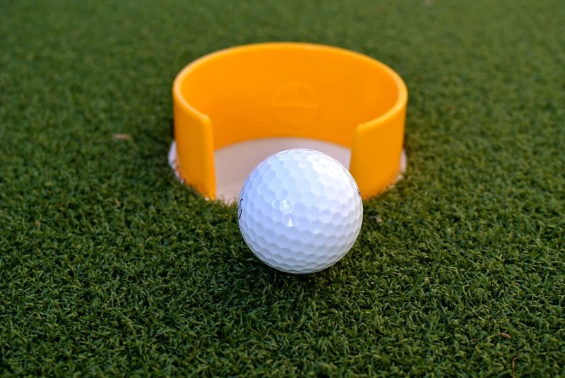 EyeLine Golf Bullseye Cup- Portable Aids to Improve Putting Accuracy. Reduce The Size of Cup to 2.5”. Create Cup Entry Point for Ball. Speed Control for Breaking Putts. Made in USA. Indoors/Outdoors