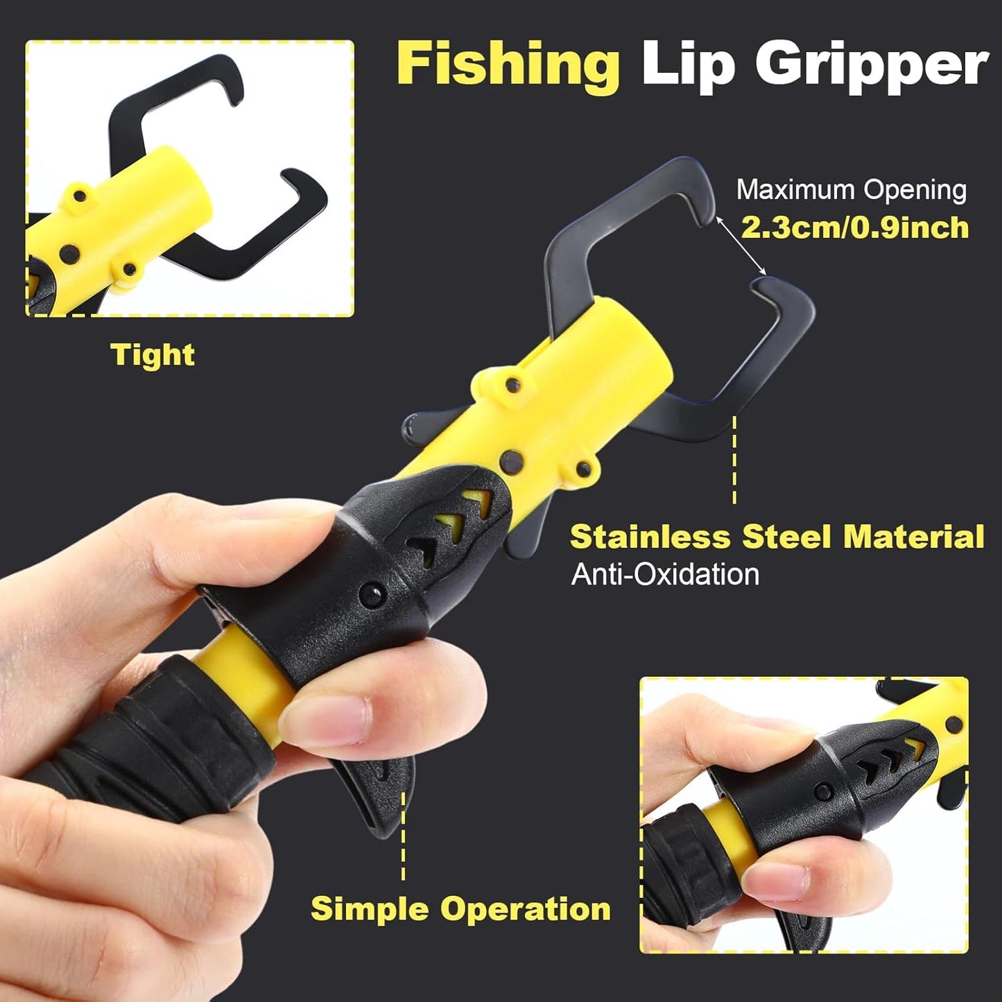 Fishing Lip Gripper Pliers - Stainless Steel Multifunction Tool Kit with Lanyard | Perfect for Fly Fishing & Easter Gifts