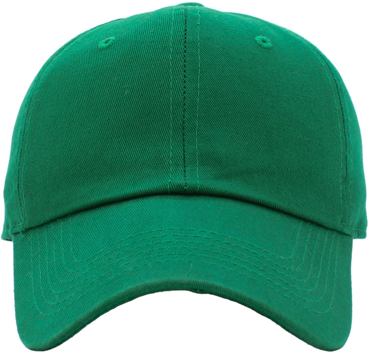 KB-LOW KGN Classic Cotton Dad Hat Adjustable Plain Cap. Polo Style Low Profile (Unstructured) (Classic) Kelly Green Adjustable