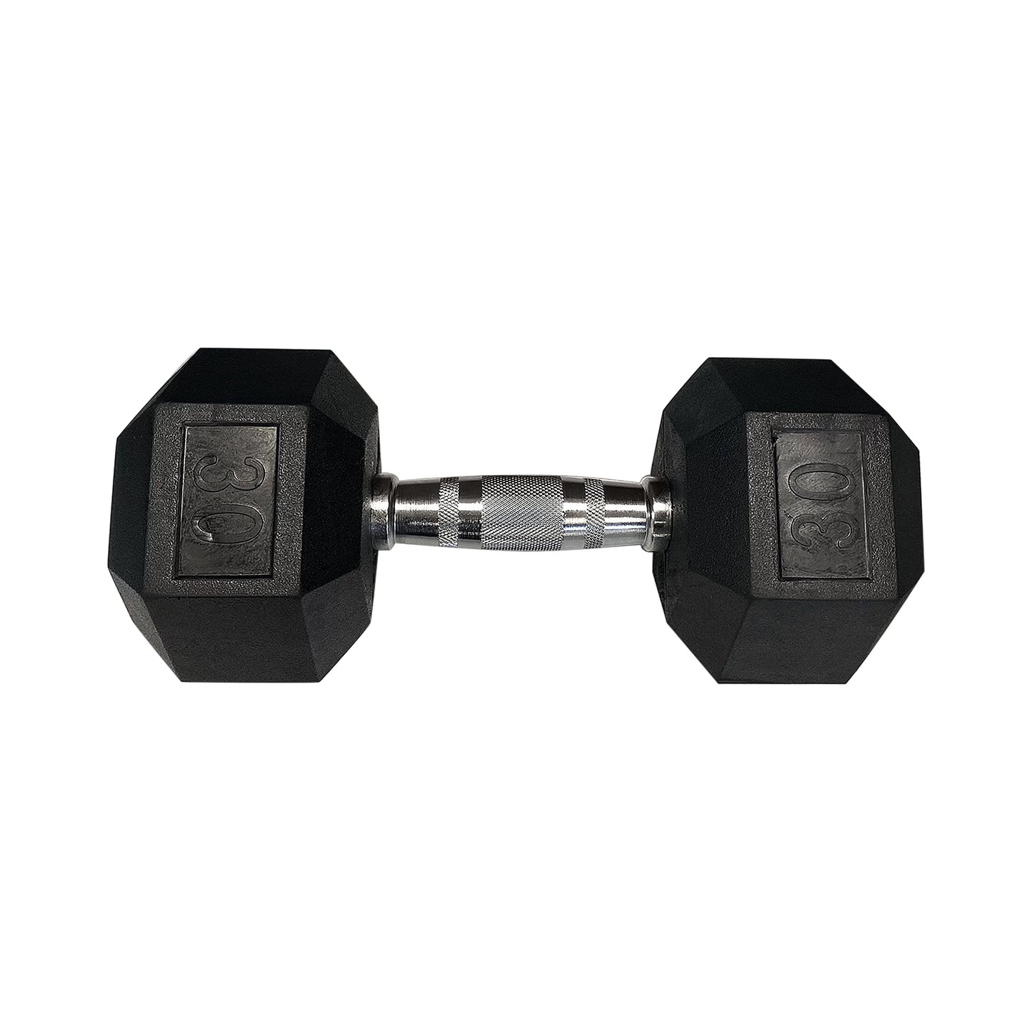 GYMENIST Single Hex Rubber Dumbbell with Metal Handles Exercise Heavy Dumbbell Workout Weights Sold As Singles (35-LB Single), Black