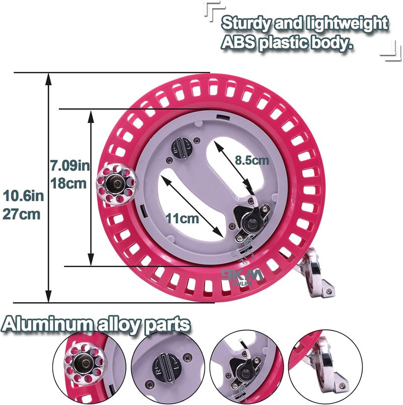 10.6" Professional Kite Reel - Durable ABS Plastic & Alloy Winder with Brake System | Ideal for Large Kites