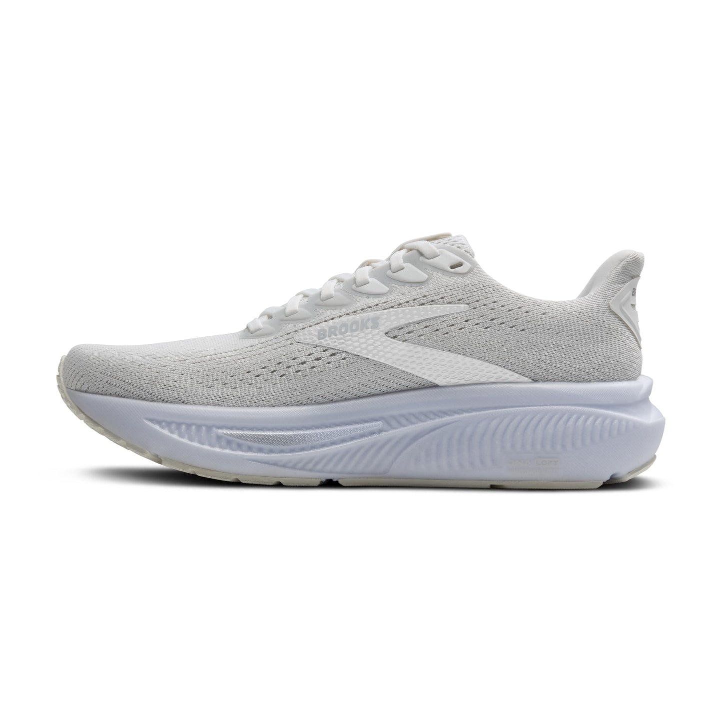 Brooks Women’s Ghost 17 Neutral Running Shoe - White/White/Grey - 8 Wide