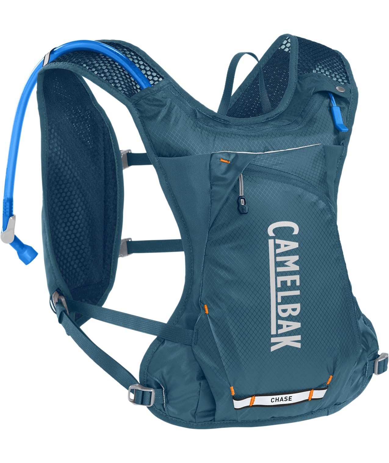 CamelBak Chase Race 4 Bike Hydration Vest with 50oz Reservoir, Lightweight Racing Fit for Fast Road and Gravel Riding, Moroccan Blue 2.0