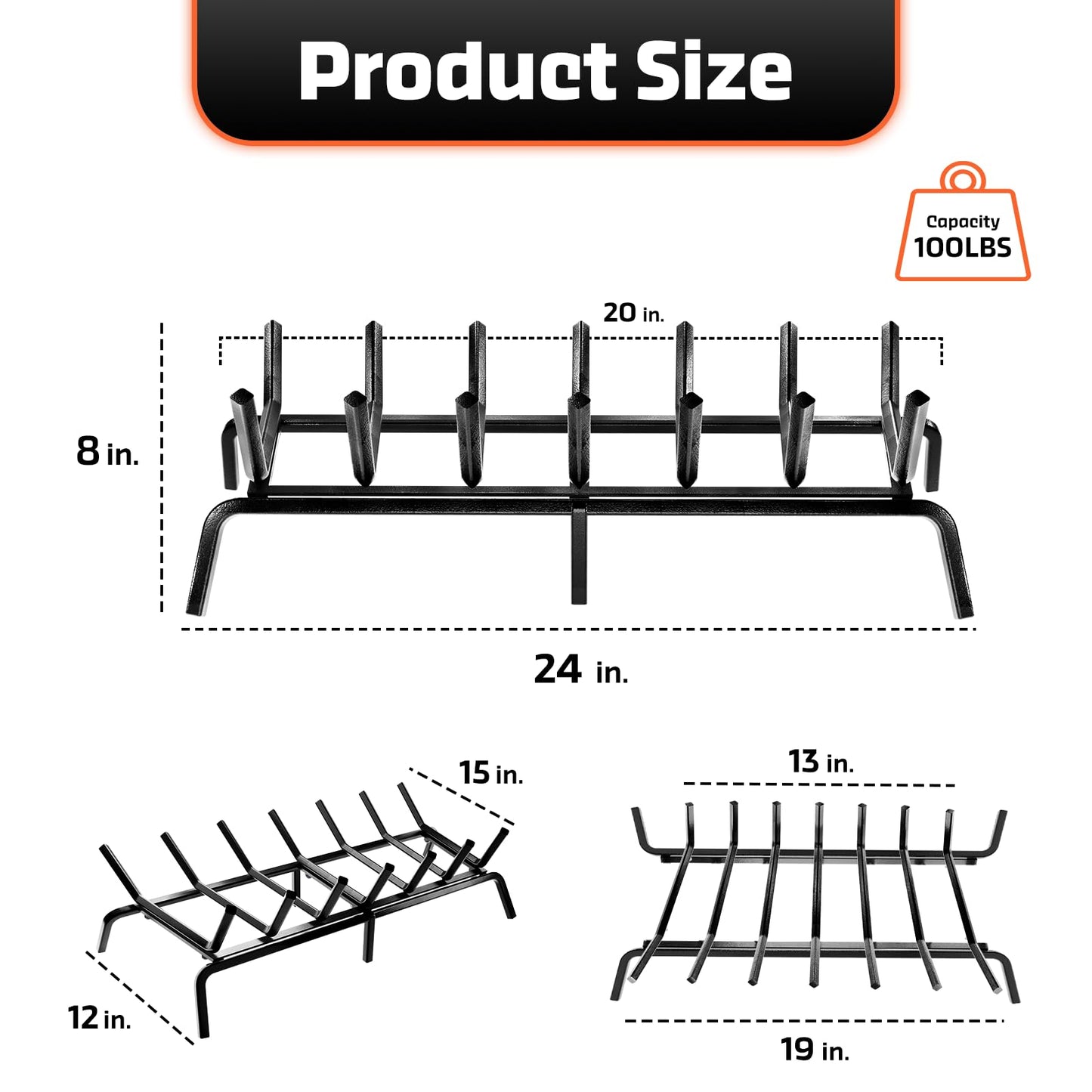 IDZO Foldable Stainless Steel Fire Pit Cooking Grill Grate – Heavy-Duty Portable Campfire BBQ Cooking Rack – Outdoor Camping & Backyard Fire Pit Accessory – 36-Inch Cooking Surface