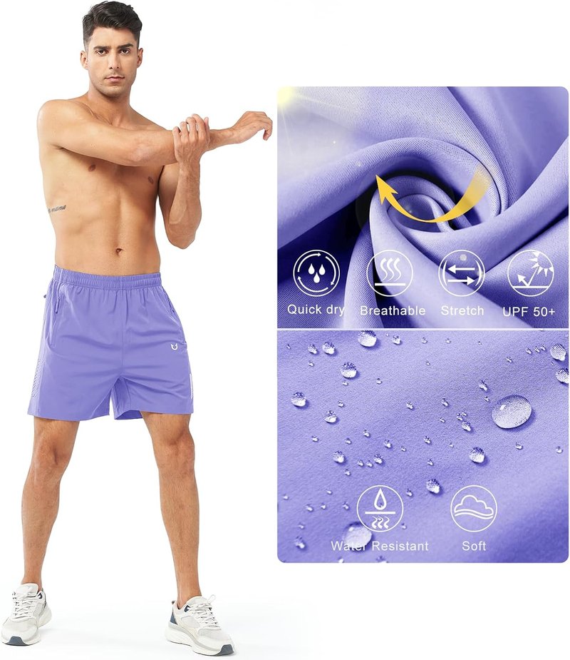 Men's Athletic Running Shorts - Quick Dry Lightweight Gym Workout Shorts | 5"/7"/9" Sizes for Sports & Exercise