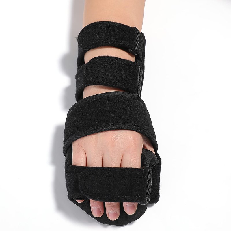 Fanwer Stroke Resting Hand Splint - Night Immobilizer Wrist Finger Brace for Flexion Contractures, Functional 5 Finger Stabilizer Wrap - for Muscle Atrophy Rehab, Arthritis, Tendonitis (Right, Medium)