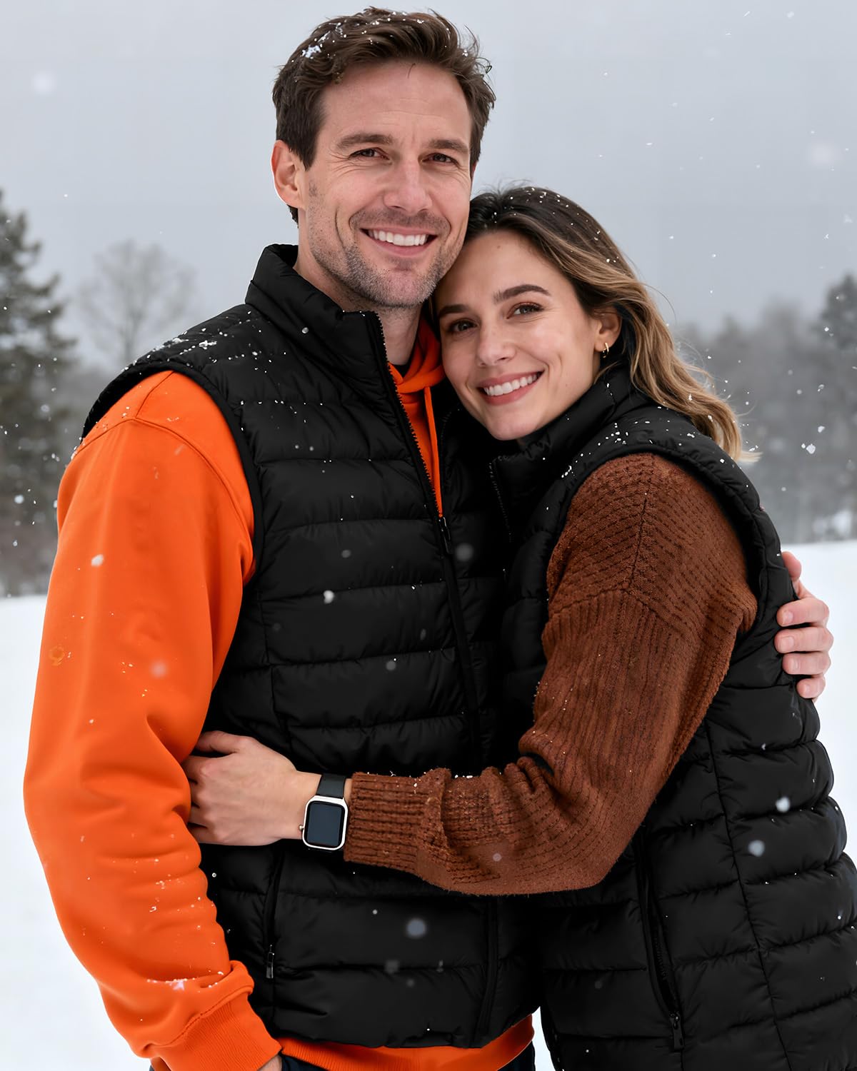 SIMQELLI Men's Lightweight Heated Vest, 3 Heating Levels 4 Heating Zones Outdoor Recreation Vests for Men Women with 10000mAh Battery Pack (M,Black)