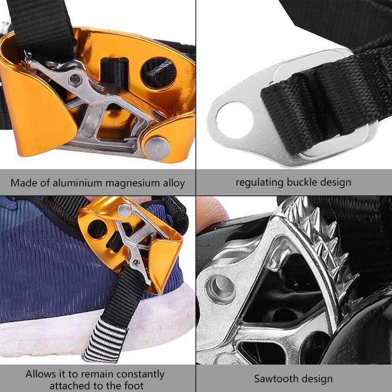 Alomejor Foot Ascender,Safe and efficient,Pedal Ascender,Professional Tree Climbing Gear for Arborists,Rescue Teams,Forestry Operations