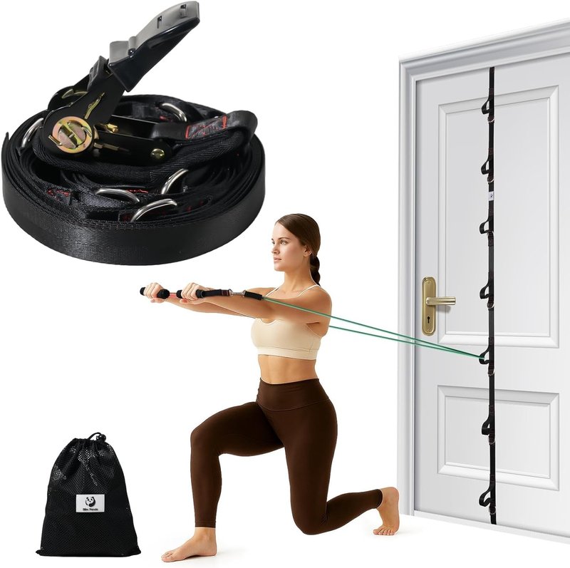 Slim Panda Door Anchor Strap - Resistance Bands Exercise Equipment for Home Gym | Adjustable Multi-Point Anchor