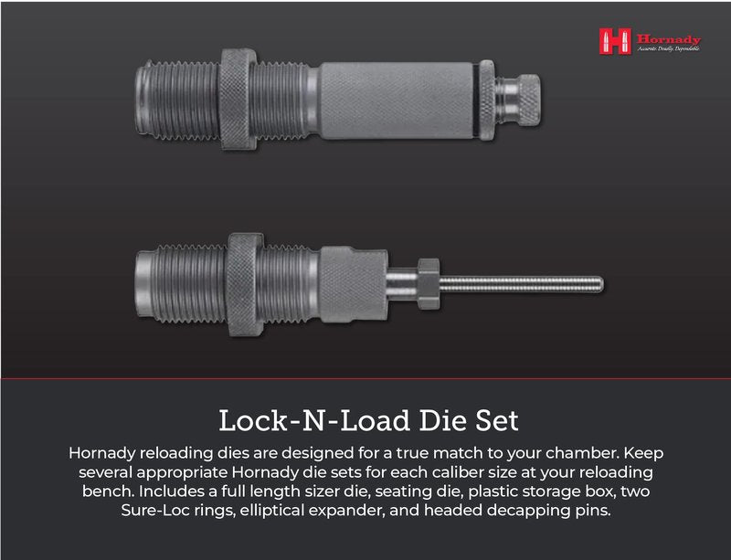 Hornady 546340 DIESET 2 30-06 SPRG Springfield Custom Grade Reloading DIE Set (Series I Two-Die Set) (.308)