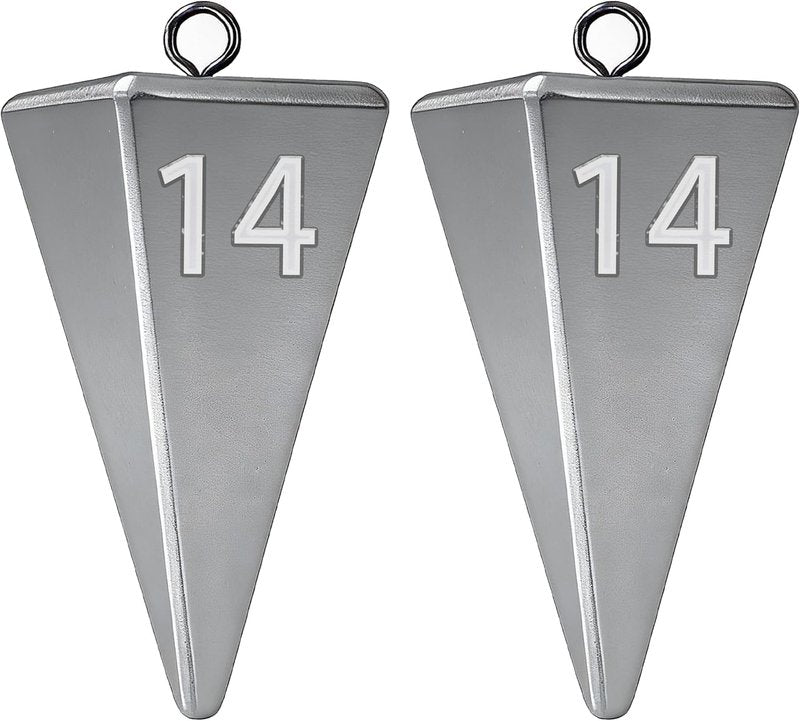 Pyramid Sinkers Fishing Weights - Saltwater Surf Fishing Tackle | 1oz, 2oz, 3oz Options