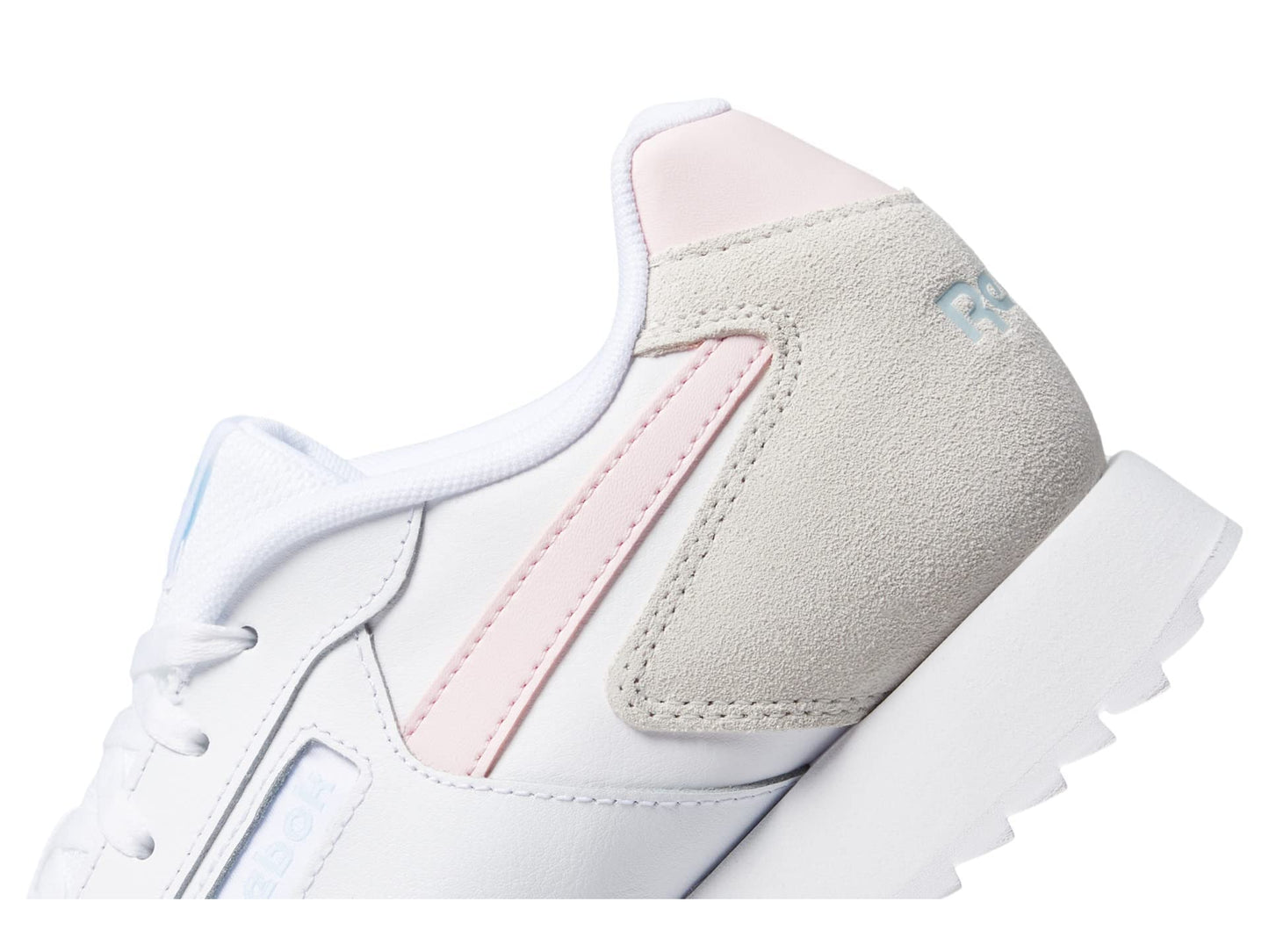 Reebok Women's Glide Sneaker, White/Pure Grey/Porcelain Pink, 7