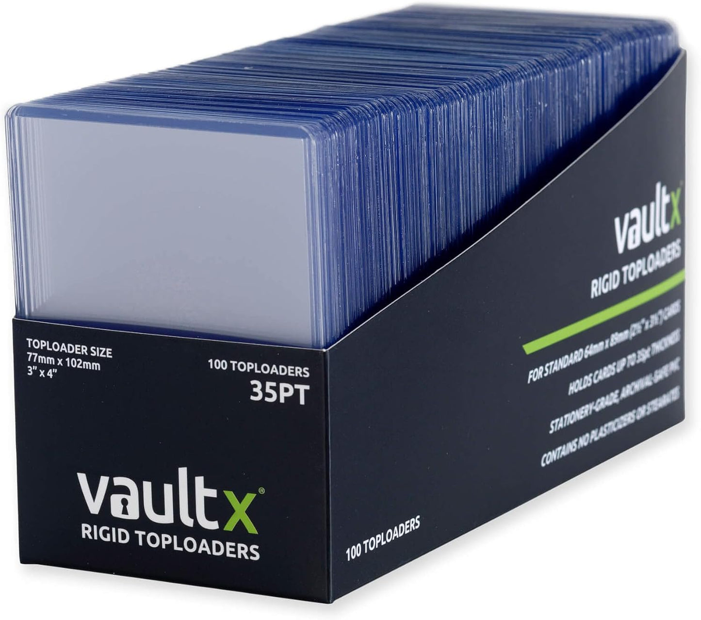 Vault X Toploaders & Penny Sleeves - 200 Rigid Card Holders + 200 Soft Sleeves | 3" x 4" Size