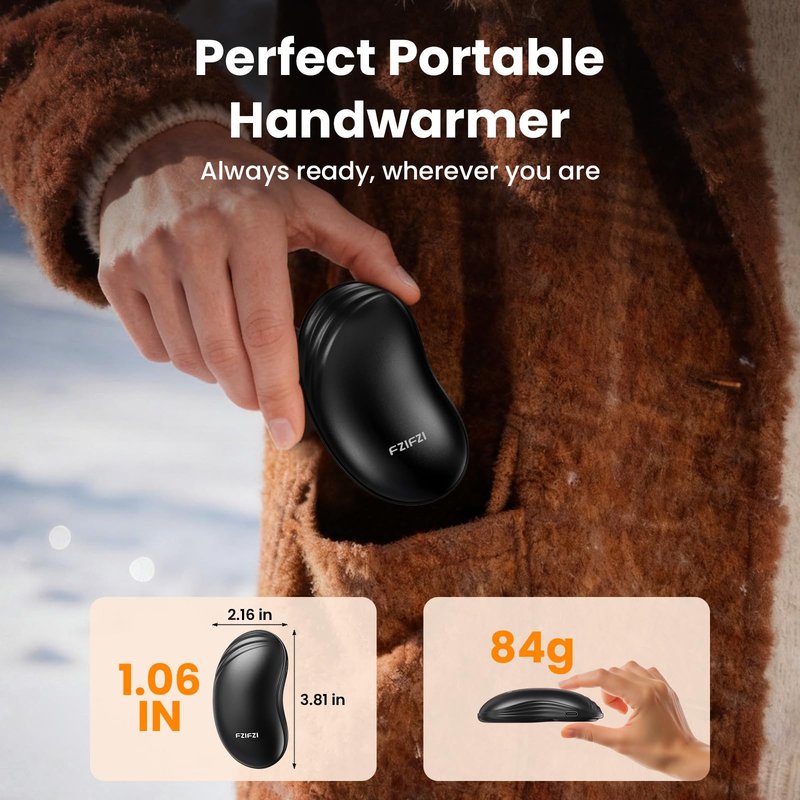 Hand Warmers Rechargeable, Portable Electric Hand Warmers 2 Pack 6000mAh, Magnetic Handwarmers with Fidget Spinner, Pocket Heater for Women, Men, Outdoor, Hunting, Fishing, Golf, Camping