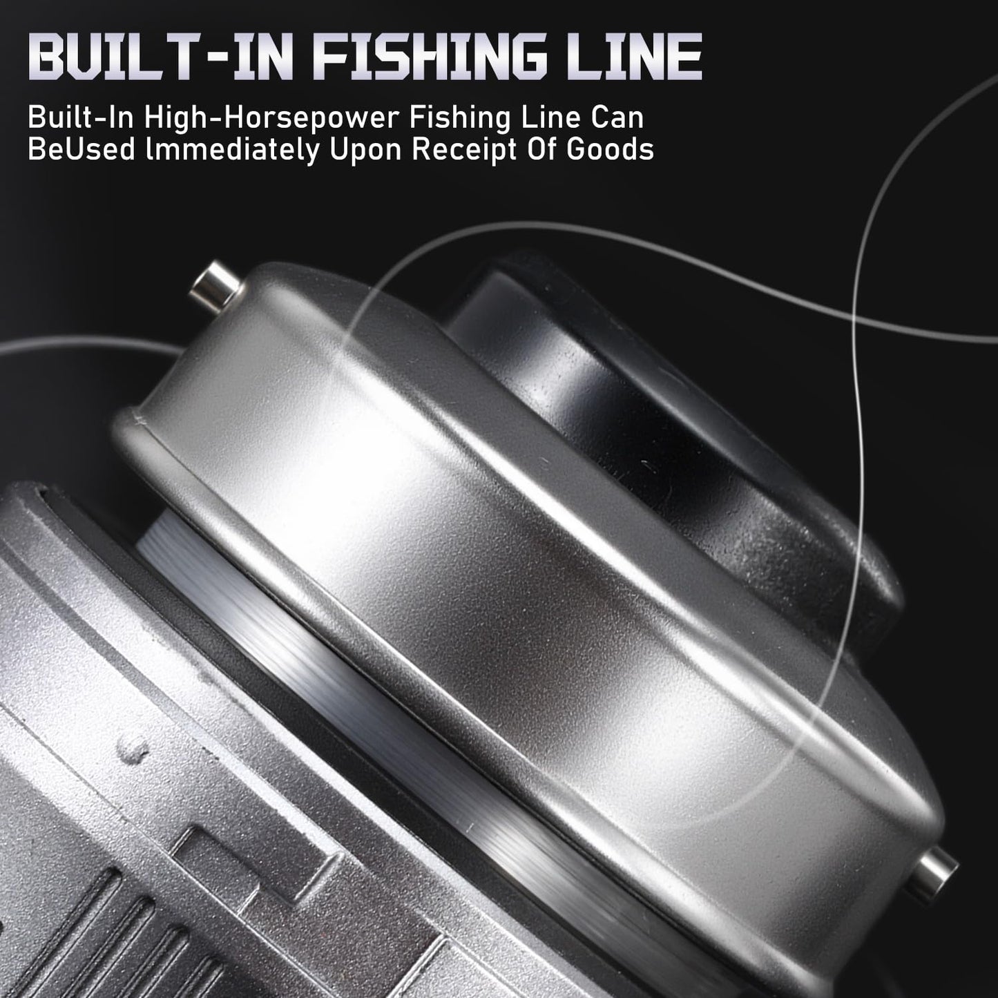 Sougayilang Spincast Fishing Reel, Size 30 Reel, Right or Left-Hand Retrieve, 3.9:1 Gear Ratio, Pre-spooled with Mono Fishing Line-Silver