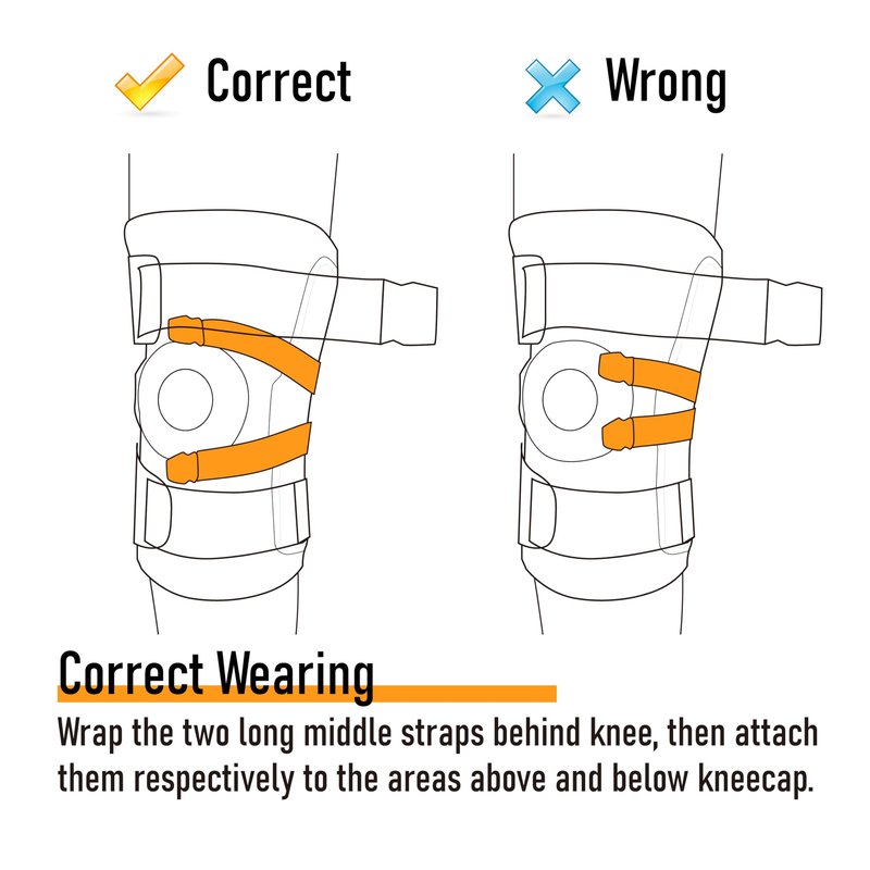 Comforband Adjustable Hinged Knee Brace – Dual Side Hinges for ACL, PCL, MCL Injury Support, Meniscus Tear, Arthritis Pain Relief, Post-Surgery Recovery (Black, L/XL)