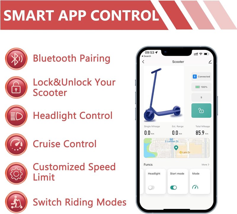 MAXSHOT Electric Scooter for Adults - 350W Motor, 21-28 Miles Range | 8.5/10/14" Tires, Dual Suspension