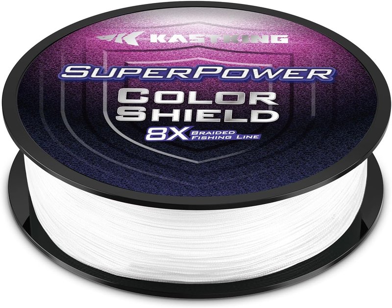 KastKing Superpower ColorShield Braided Fishing Line - 100% Colorfast UHMWPE Fiber, Smooth & Strong | Near Zero Stretch, High Abrasion Resistance