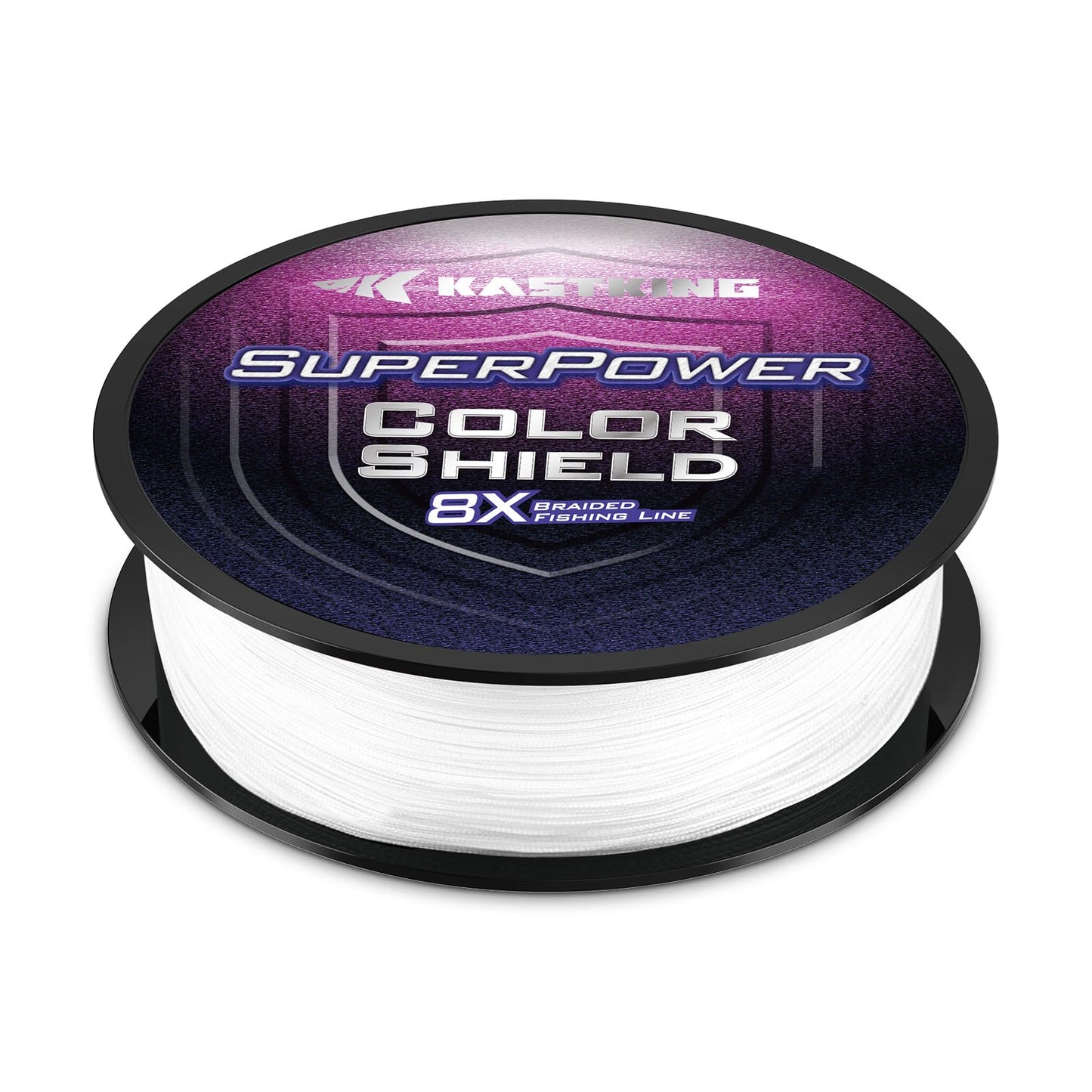 KastKing Superpower ColorShield Braided Fishing Line, White,80LB,150Yards,X8