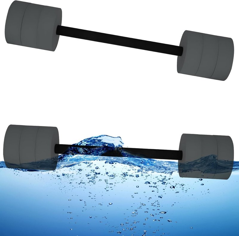 Aquatic Exercise Dumbbells - Water Resistance Fitness Barbells with 4 EVA Foam Weights | Ideal for Water Aerobics & Weight Loss