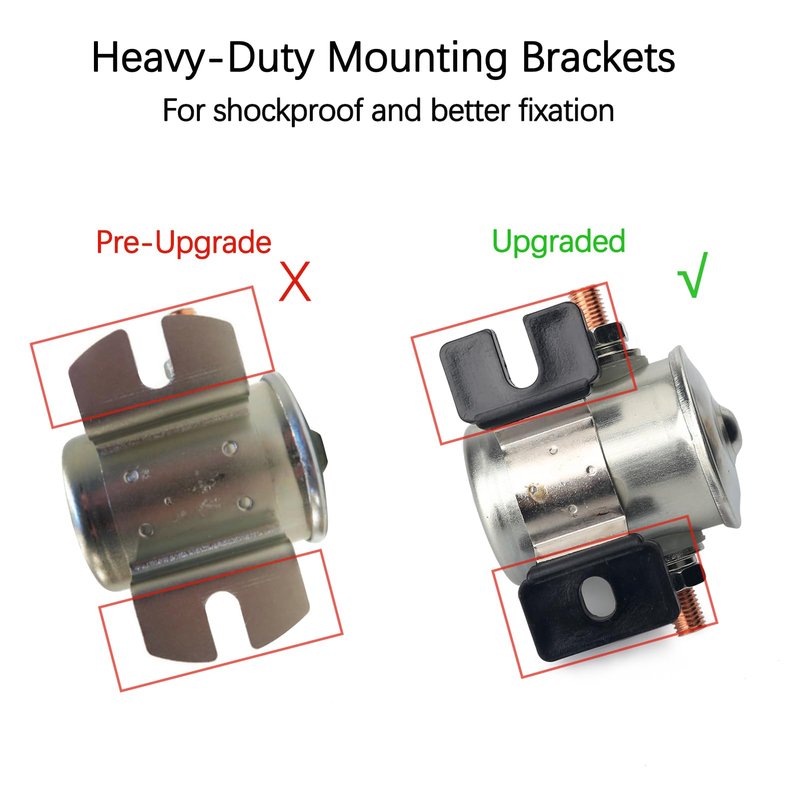Jepacr 36 Volt #70 Series Continuous Duty Solenoid Relay with Resistor & Diode Kit Compatible with EZGO Golf Cart, 4 Terminal SPNO Continuous Duty Replaces# 27855G01 11761G1 27855G02 31680G1 3016