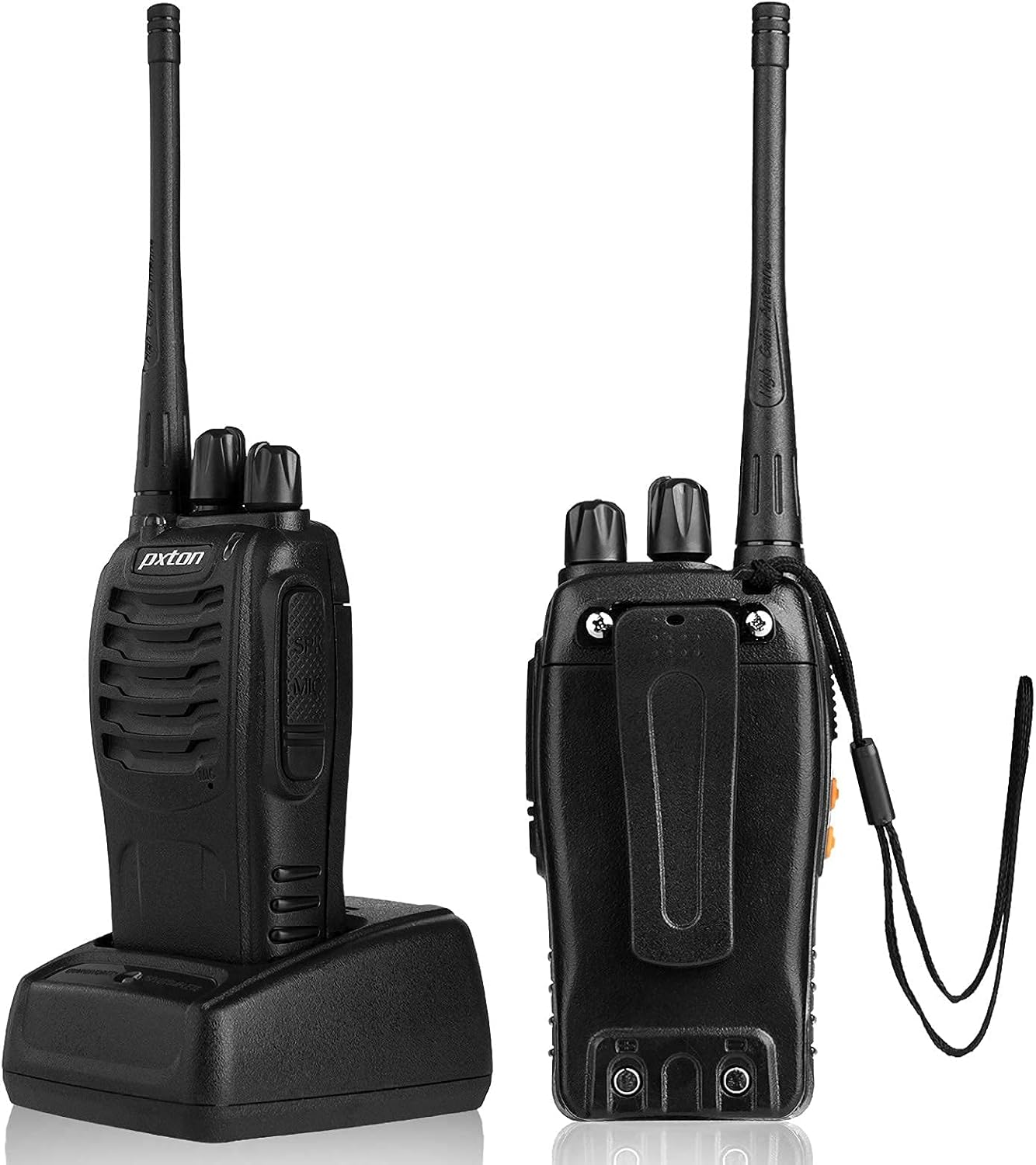 Two Way Radios Long Range - Rechargeable Walkie Talkies with Headphones & Flashlight | 16 Channels, 8 Pack