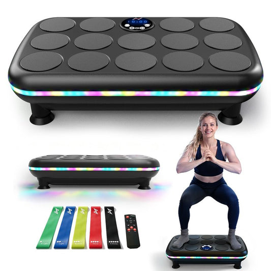 AXV Vibration Plate Fitness Platform Exercise Machine Vibrating Shaking Full Body Shaker Workout Vibrate Stand Shake Board Sport for Weight Loss Fat Burner for Gym Home Office