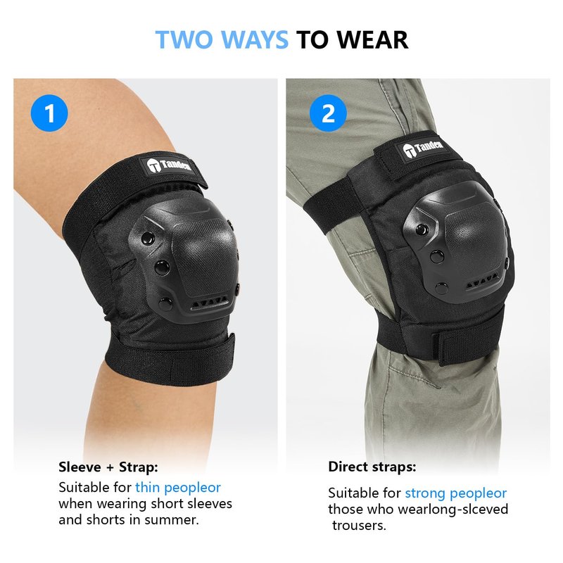Tanden Skate Protective Gear Adult Knee and Elbow Pads for Roller Skating Pads Adult, Skateboard Knee Pads Elbow Pads Wrist Guards
