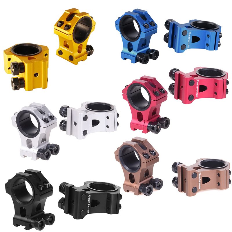 WestHunter Optics Dovetail Scope Rings, 1 Inch 30 mm Tactical Precision Scope Mount | 36 mm Center Height, Red