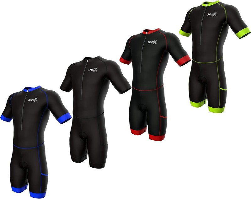 Sparx Men's Triathlon Suit - Short Sleeve Aero Design for Optimal Performance | Lightweight & Breathable