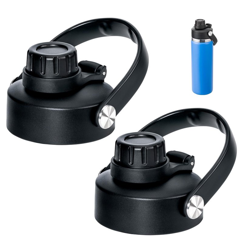 Prurex Lid for Hydro Flask Wide Mouth 12/16/18/20/32/40/64 Oz, Replacement Spout Lid Compatible with Hydro Flask Water Bottle, Chug Cap with Flexible Handle (2 Pack)