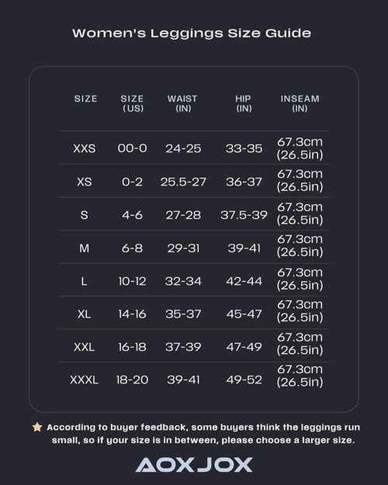 Aoxjox High Waisted Workout Leggings for Women Trinity Yoga Pants 26.5" (Black 3 Pieces Pack, Medium)