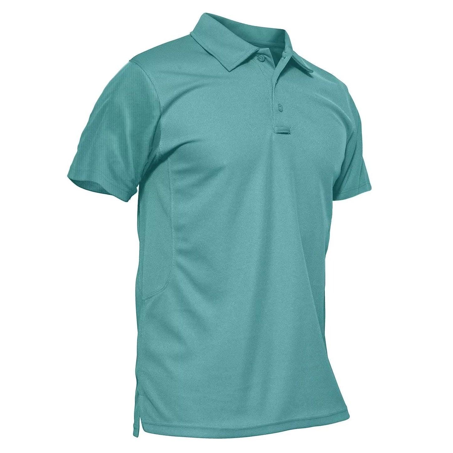 MAGCOMSEN Mens Polo T Shirts Short Sleeve Collared Work Shirt Dry Fit Tennis Top Moisture Wicking Shirt Grey Green XXL