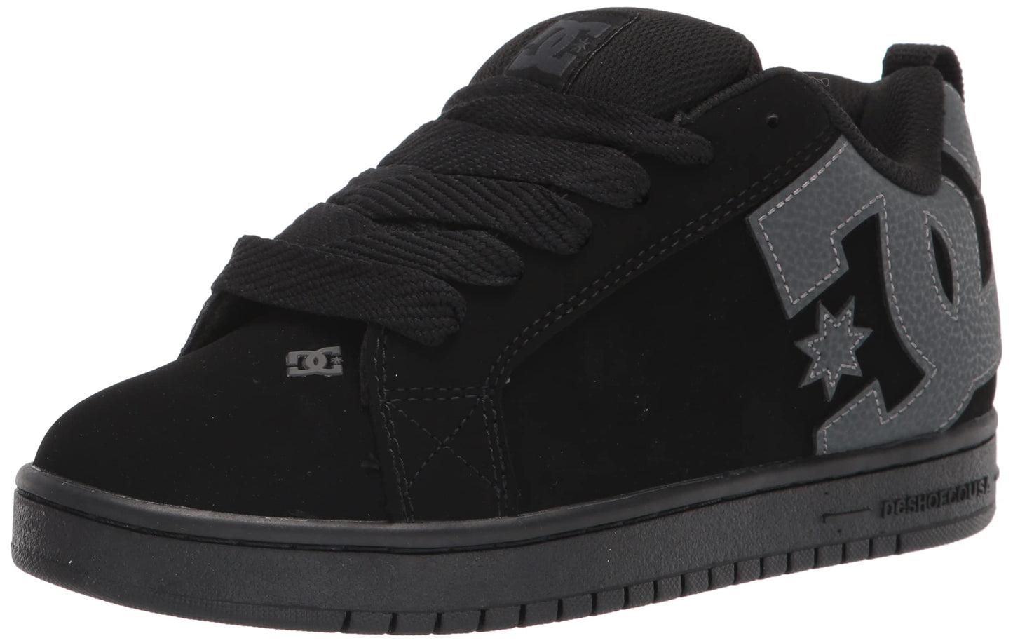 DC Men's Court Graffik Shoe, Black/Grey/Black 11.5 M