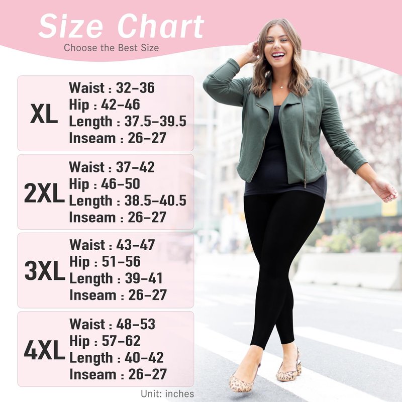 FULLSOFT 3 Pack Plus Size Leggings with Pockets for Women-High Waisted Tummy Control 1X-4X Soft Yoga Pants for Workout(Black,Navy Blue,Brown 4X-Large)