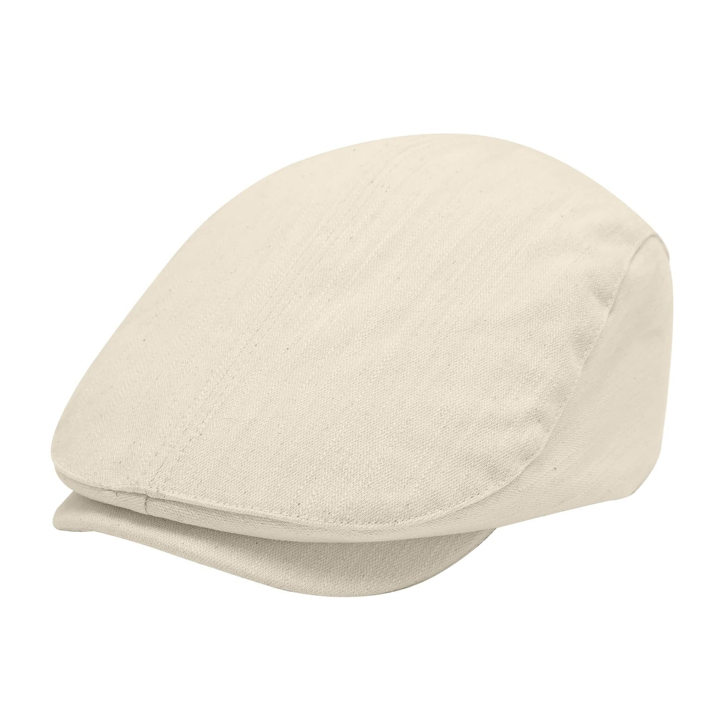 ZLYC Men Cotton Flat Cap Summer Scally Ivy Gatsby Newsboy Beret Driver Cabbie Hunting Hat