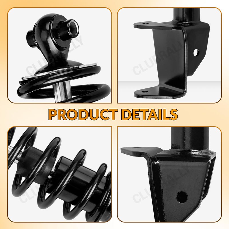CLUBRALLY Front Shocks Absorber Set Applicable to Yamaha Drive G29 Golf Carts Passenger Side and Driver Side, OEM#JW2-F3390-00-00, JW2-F3350-00