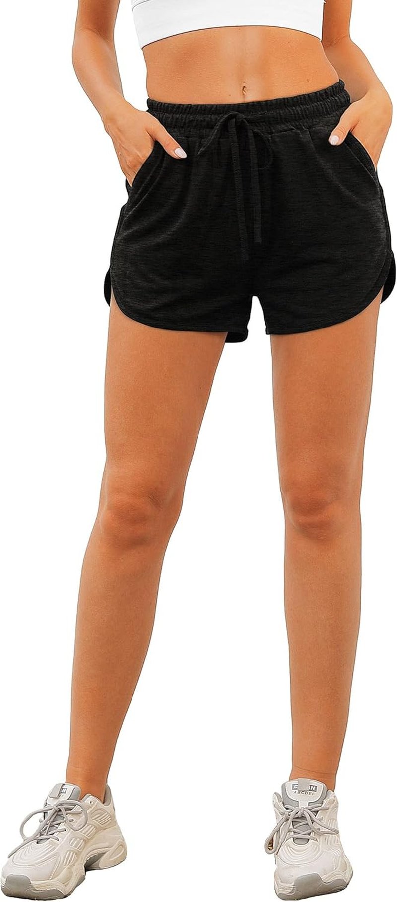 Womens Athletic Running Shorts - Dolphin Style with Pockets & Drawstring | Comfortable Fit
